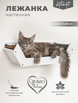 картинка Лежанка для настенного игрового комплекса для кошек, белый (Лежанка для настенного игрового комплекса для кошек, белый)